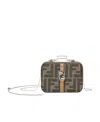 Fendi Brown Fabric Charm In Multicolor