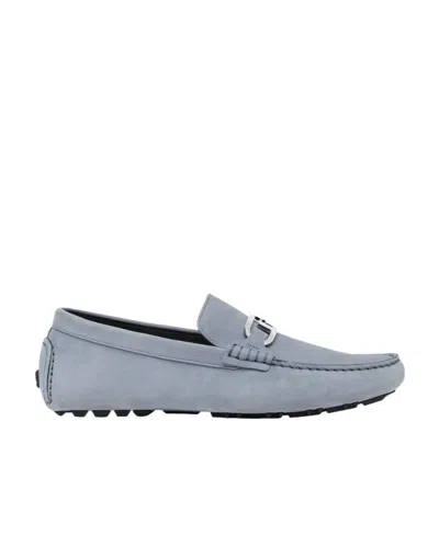 Fendi Light Blue Nubuck Loafers