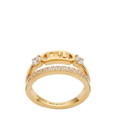 Fendi O'lock Ring In Gold