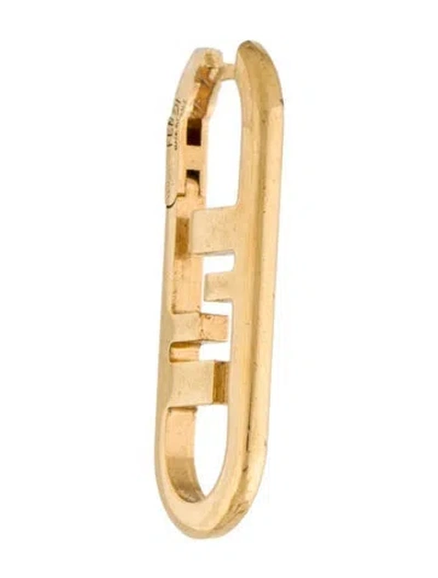 Pre-owned Fendi O'lock Single Drop Earring In Multi