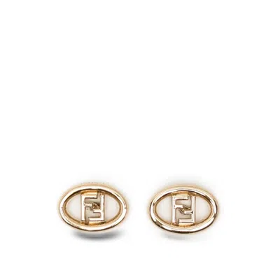 Fendi O'lock Stud Earrings In Gold