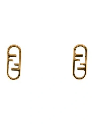 Pre-owned Fendi O'lock Stud Earrings In Multi