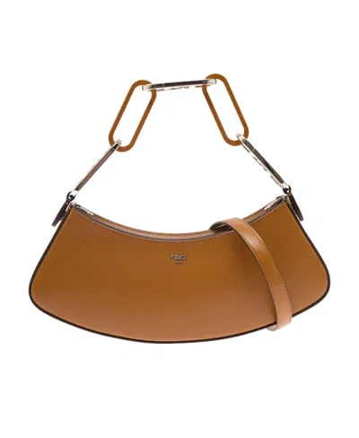 Fendi O'lock Swing Shoulder Bag In Brown