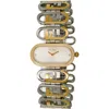 Fendi O'lock Two-tone Diamond Bracelet Watch, 28.3mm X 14.8mm