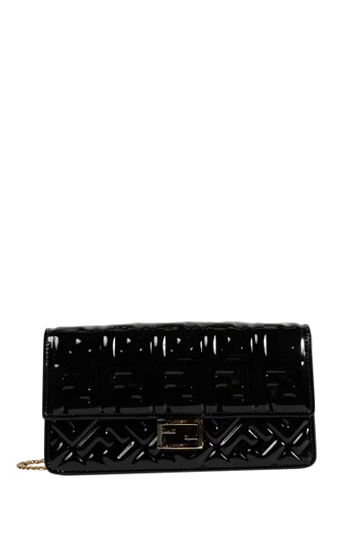 Fendi On Chain Baguette Wallet In Black