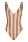 Fendi Reversible Lycra Swimsuit In Pink