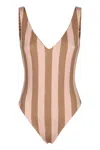 Fendi Pink Lycra Reversible One-piece Swimsuit In Pink