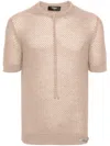 Fendi Wool Mesh Jumper In Neutrals