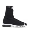 Fendi Black Stretch Sock High-top Sneakers