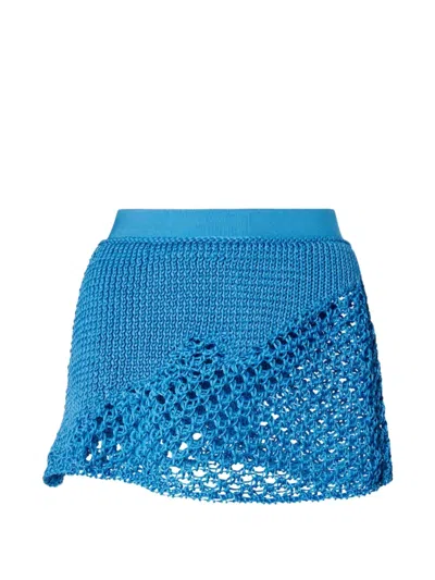 Fendi Openwork Skirt In Blue