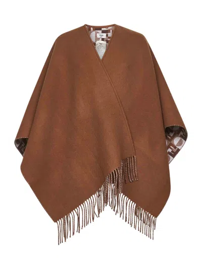 Fendi Optical Cape In Brown
