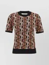 Fendi Three-dimensional Jacquard Sweater With Geometric Pattern In Brown