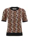 Fendi Three-dimensional Jacquard Sweater With Geometric Pattern In Pink