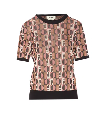FENDI FENDI OPTICAL VISCOSE T-SHIRT