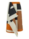 Fendi Multicolour Printed Poplin Skirt In Multicolor