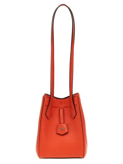 FENDI ORANGE FENDI ORIGAMI MINI SHOULDER BAG