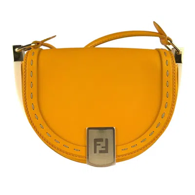 Pre-owned Fendi Orange Leather Shoulder Bag ()