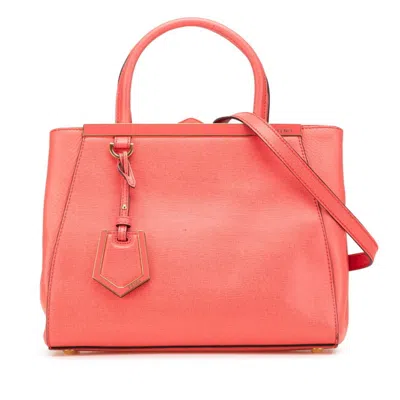 Pre-owned Fendi Orange Pink Leather Shoulder Bag () In Multi