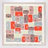 Fendi Silk Foulard With Abstract Geometric Pattern In Multicolor