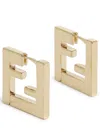Fendi Orecchini Ff Stud Earrings In Gold