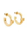 Fendi Forever Gold-coloured Earrings In Silver