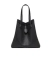 Fendi Leather Shoulder Bag With Flat Top Handles In Black