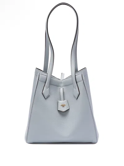 Fendi Origami Medium` Tote Bag In Blue