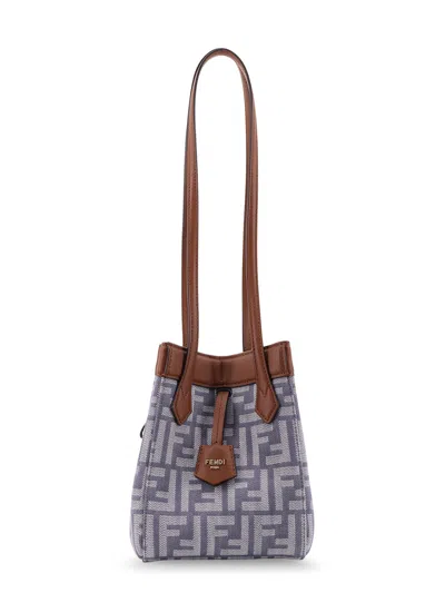 Fendi Origami Mini Ff Jacquard Fabric And Leather Shoulder Bag