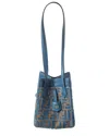 Fendi Women Embroidered Fabric Mini Origami Shoulder Bag
