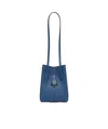 Fendi Origami Mini Leather Shoulder Bag In Blue