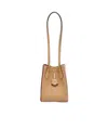 Fendi Transformable Multicolour Leather Mini Bag In Nude