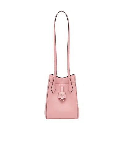 Fendi Origami Mini Tote Bag In Bubblegum+soft Gold
