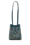 Fendi Women Embroidered Fabric Mini Origami Shoulder Bag