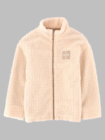 Fendi Mini Orsetto Teddy Wool Sweater In Pink