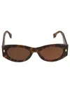 Fendi Fe 40125 I 53e Oval Sunglasses In 55e - Havana