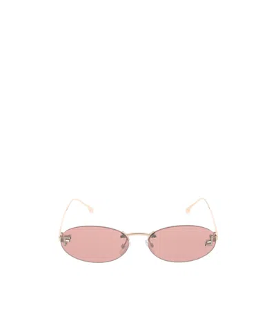 Fendi Oval Sunglasses In Pink