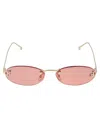Fendi First Fe 4075us 30a Oval Sunglasses In 30s - Black