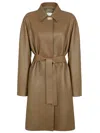 Fendi Leather Jacket In Brown