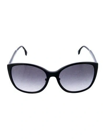 Pre-owned Fendi Oversize Gradient Sunglasses In Black