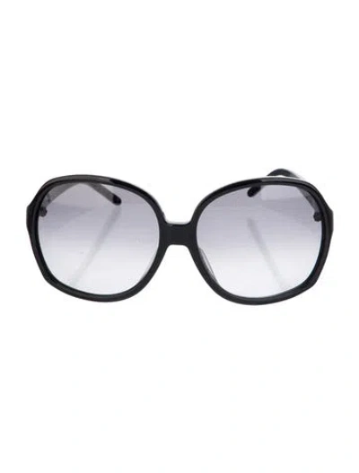 Pre-owned Fendi Oversize Gradient Sunglasses In Black