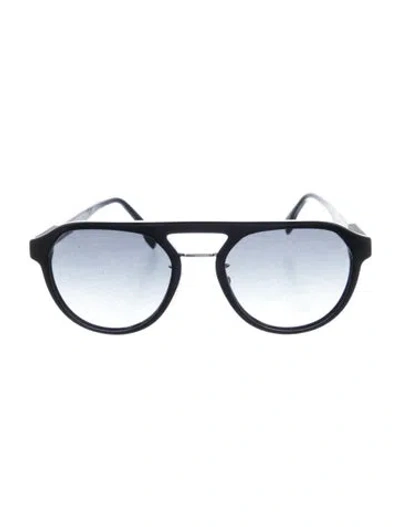 Pre-owned Fendi Oversize Gradient Sunglasses In Black