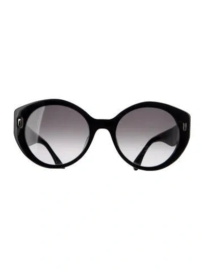 Pre-owned Fendi Oversize Gradient Sunglasses In Black