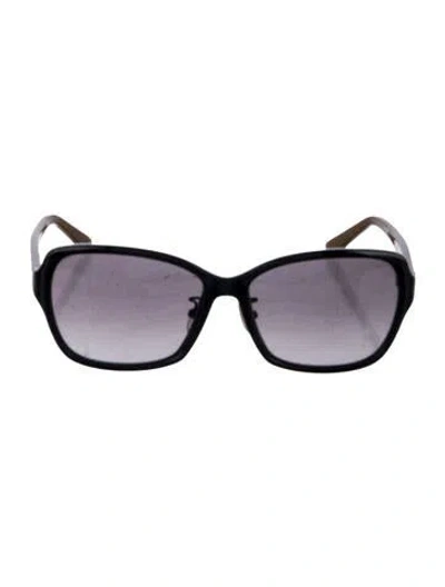 Pre-owned Fendi Oversize Gradient Sunglasses In Black