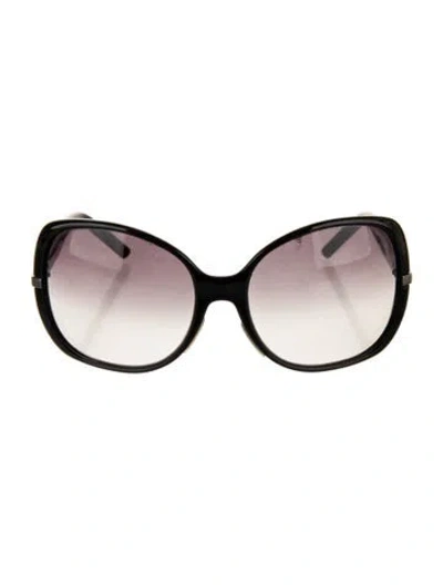Pre-owned Fendi Oversize Gradient Sunglasses In Black