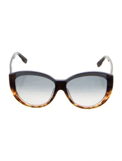 Pre-owned Fendi Oversize Gradient Sunglasses In Brown