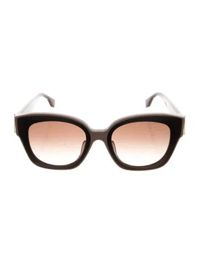Pre-owned Fendi Oversize Gradient Sunglasses In Brown
