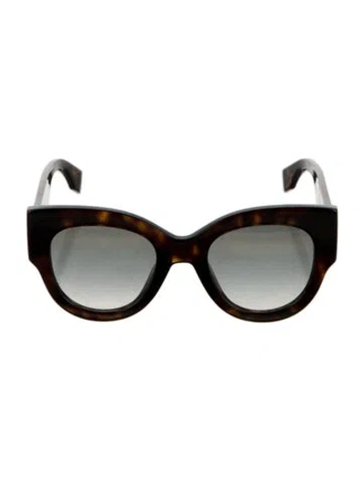 Pre-owned Fendi Oversize Gradient Sunglasses In Brown