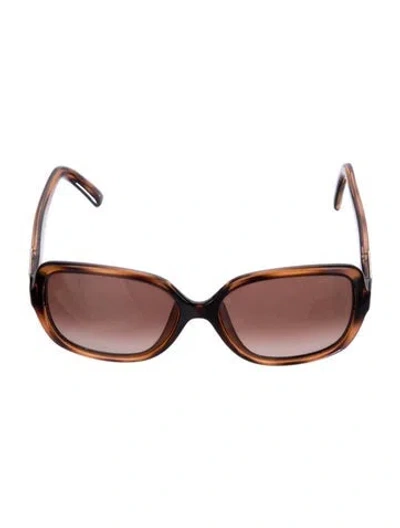 Pre-owned Fendi Oversize Gradient Sunglasses In Brown
