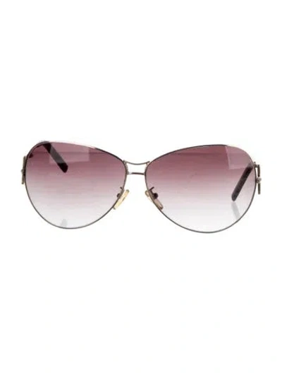 Pre-owned Fendi Oversize Gradient Sunglasses In Gold