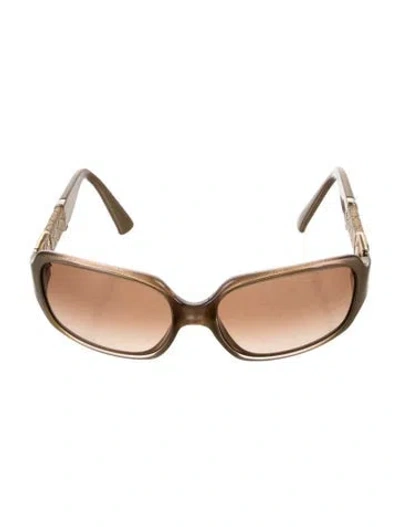 Pre-owned Fendi Oversize Gradient Sunglasses In Neutral